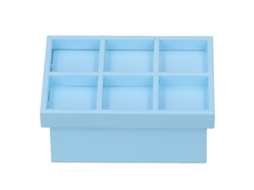 Mali prateleira de Frutas e Legumes Miniatura de Madeira para Casinha de Boneca 1:12 Azul