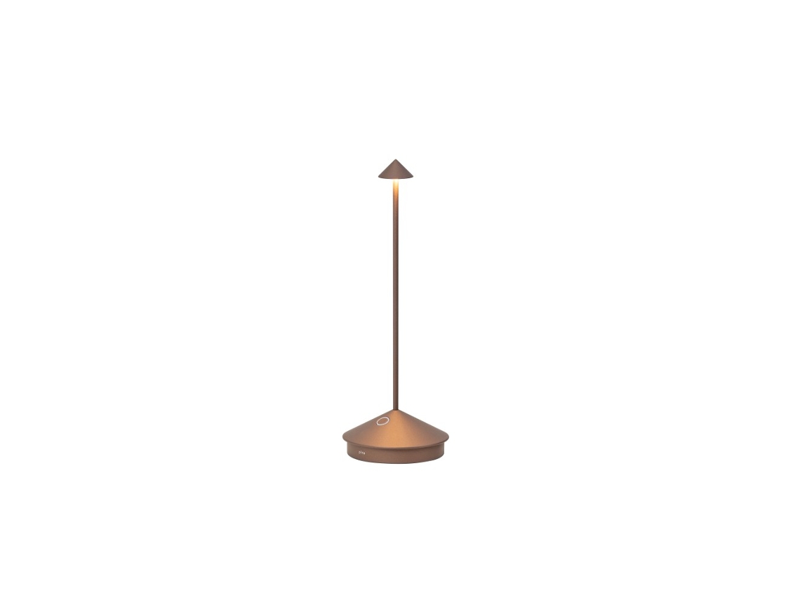 Luminária De Mesa Led Pina Pro Bronze, Recarregável E Regulável 2,2 W, 2200 2700 3000 K, Ip54 Zafferano