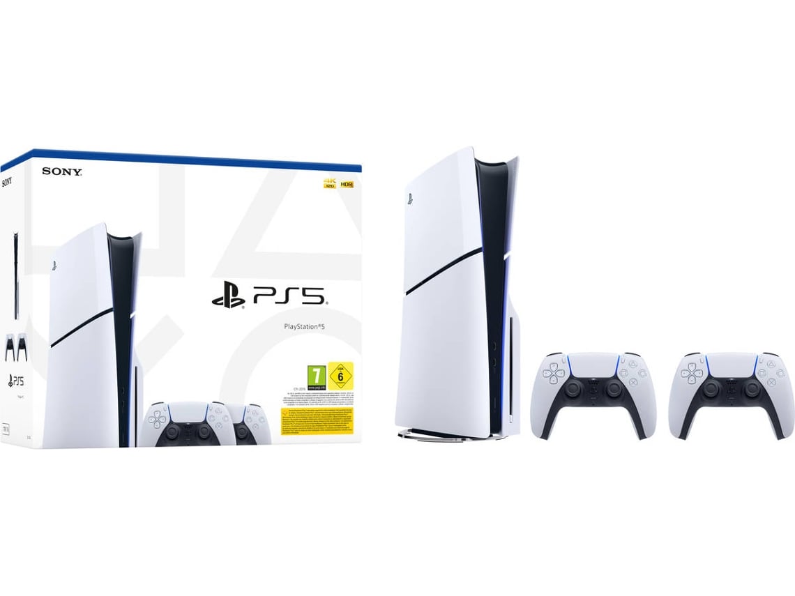 Conjunto Consola PS5 Slim + 2 Comandos sem fios Dualsense