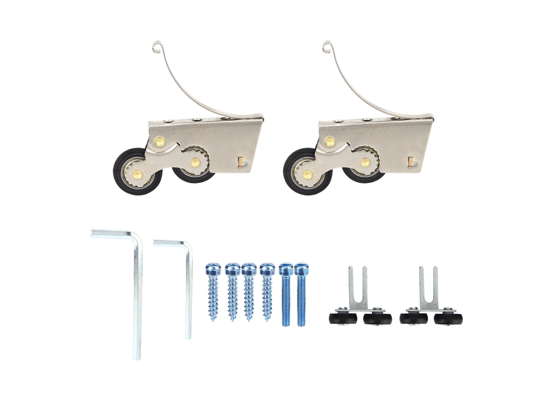 Rodas De Suporte Para Porta De Correr Dupla Em Aço Inox Laxiscreed Com Movimento Suave E Alta Capacidade