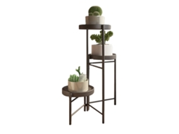 Suporte Para Plantas, Design Dobrável, Adequado Para Uso Interno E Externo, B-black-3 Tier