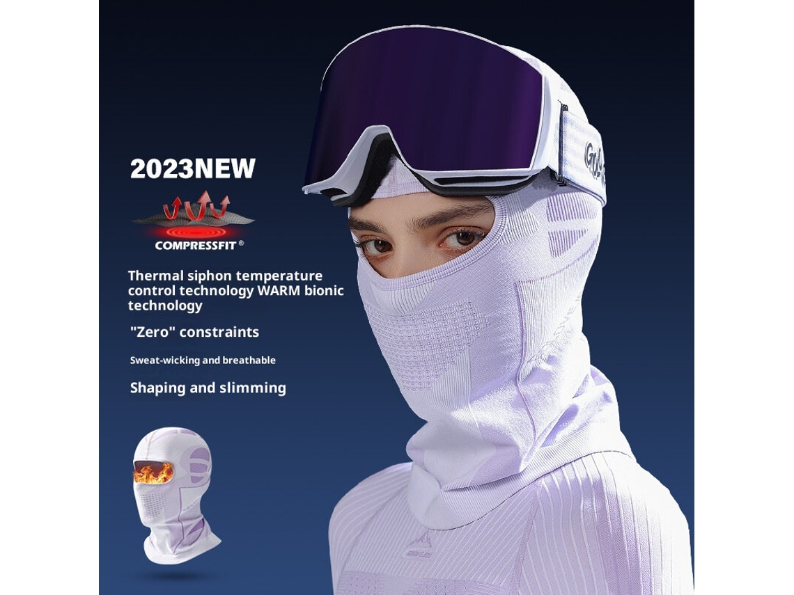Cinza golovejoy 1 Peça Balaclava Inverno Ciclismo Esqui Motociclismo Proteção Quente Cabeça Pescoço Máscara Respirável Caminhadas Escaladas