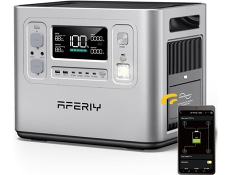 Estação de Energia Portátil 2400W 2048Wh LiFePO4, Carga Rápida 1,5h 13 Conectões, Onda Senoidal 230V UPS APP, Perfeito para Casa e Acampar