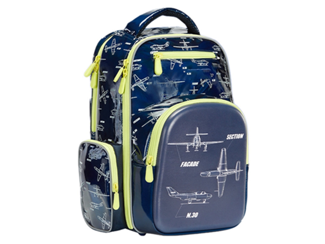 Mochila Escolar Para Niños Niñas Com Tecnologia De Compressão 3d E Múltiplos Compartimentos Preto L