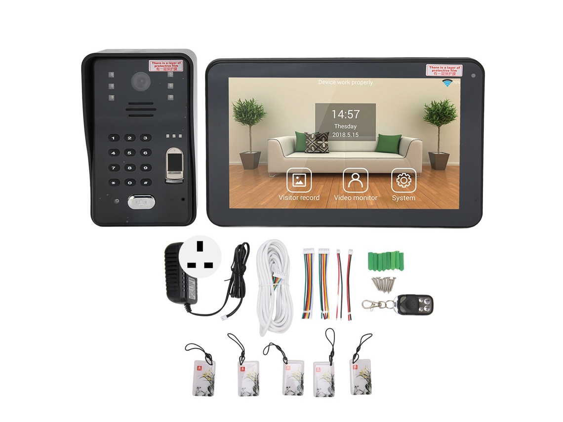 Campainha Inteligente 9" Com Tela E Wi-fi