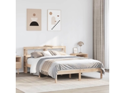 Vidaxl Cama Sem Colchão 120x190 Cm Madeira De Pinho Maciça