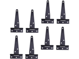 Kit Com 8 Dobradiças Reforçadas Em T Para Portões De Madeira, Cercas,