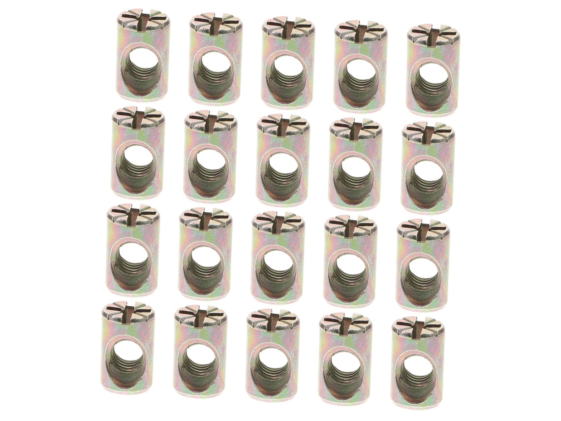 Zerodeko 20-porcas Cilíndricas M6x15mm Para Montagem De Camas E Berços, Material Duro Em Liga De Zinco E Melhor Fixação