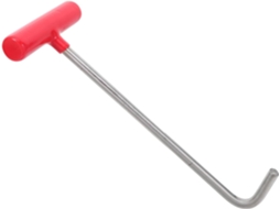 Gancho De Aço Inoxidável Levantar Tampas Bueiro, 28cm, Cabo Revestido E Design Aerodinâmico, Ferramenta Portátil