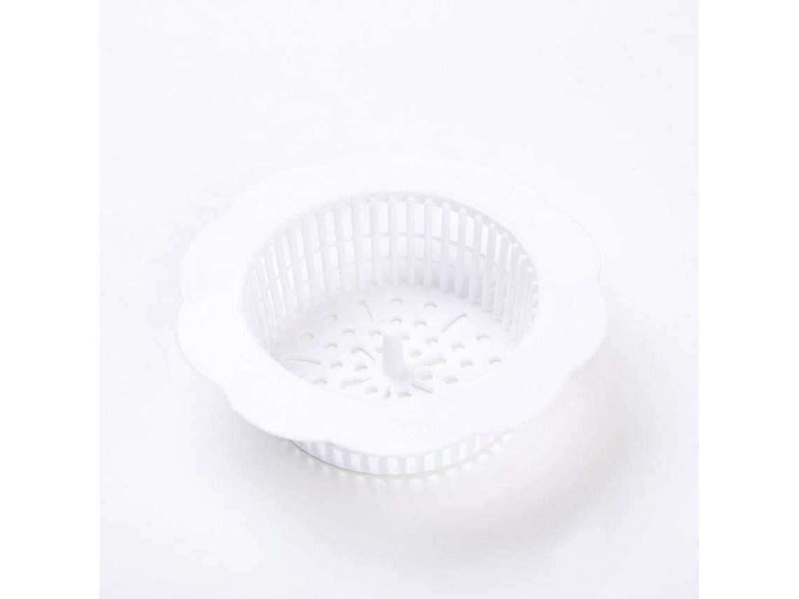 Ralo De Plástico Para Áreas Secas E Molhadas Com Strainer Anti-cabelo Para Banheiro Cozinha Branco Linjou