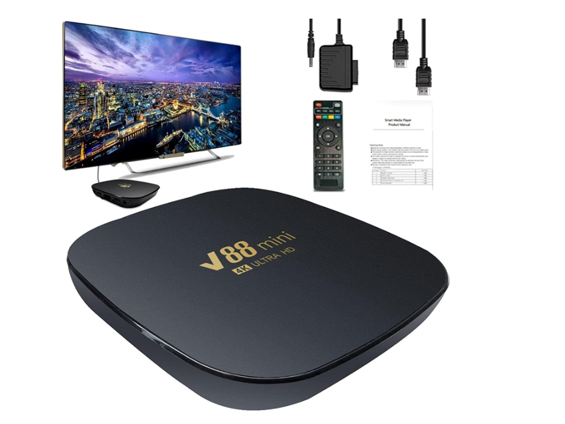Box Smart Tv YIZHOOD 4K Ultra Hd Wifi Preto
