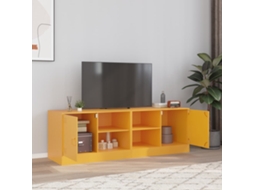 Vidaxl Móveis De Tv 2 Pcs 67x39x44 Cm Aço Amarelo Mostarda