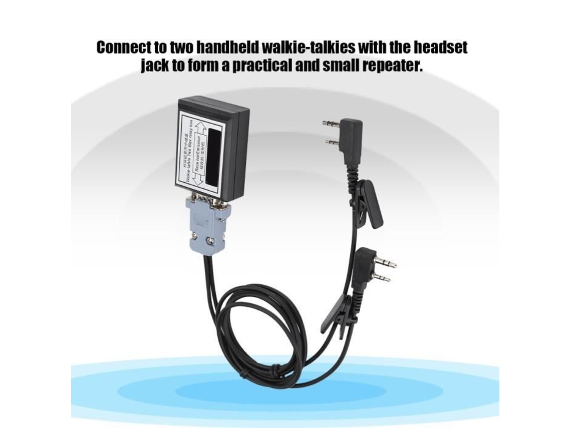 Caixa de relés bidirecional portátil Hurrise Plug and Play para walkie-talkie - aquaforge
