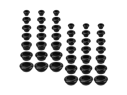 Kit Com 70 Peças De Arruelas De Borracha Pretas Para Cabos Elétricos.
