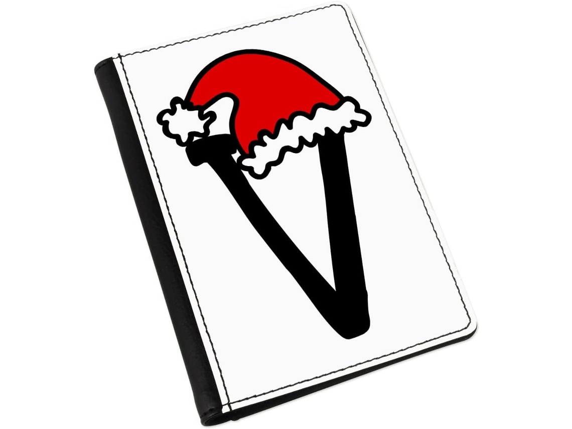 Capa para Passaporte em Formato de Chapéu Natal com a