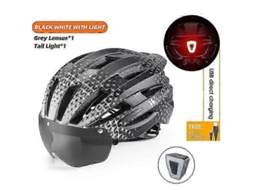 Capacete de Ciclismo com Lanterna e Óculos TAISHENGDA