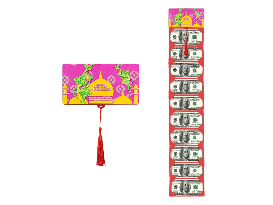 Laxiscreed Rose Red Com 10 Portas Para Cartões, Envelope Foldável E Design Criativo Em Verde