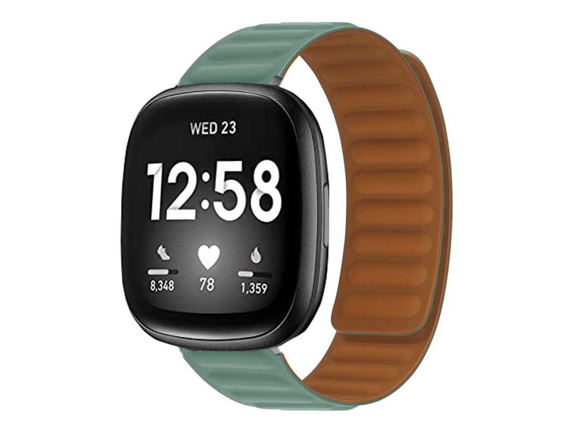 Bracelete de Elos Magnéticos para Fitbit by Google Versa Lite Verde