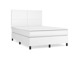 Box Spring Bed, Box Spring Beds Vidaxl Branco Couro Artificial (140 X 200 Cm)