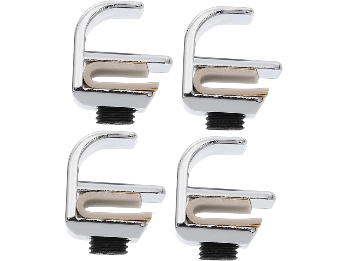Jojofuny Conjunto De 4-puxadores Vidro Sem Furos Para Portas 3mm A 5mm Espessura, Botões De Liga Zinco Prateados Para