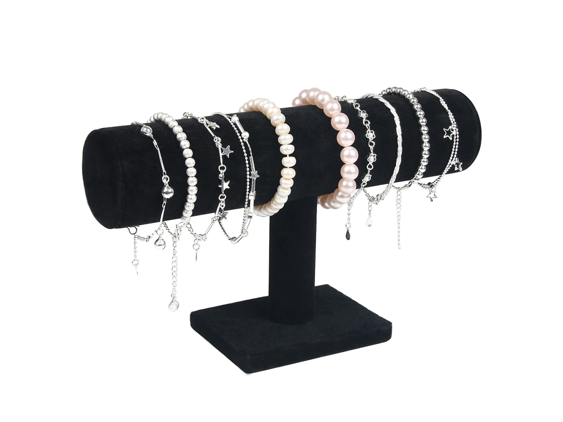 Suporte Para Pulseira Design Vertical Material Em Pvc E Tapete 23,5 X 14 X 5 Cm Multiusos