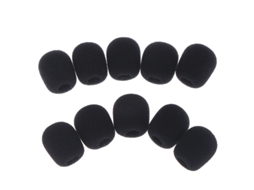 Pacote Com 10 Unidades De Capas De Reposição Para Microfone De Fone De Ouvido E Espuma Para Microfone De Celular, Tamanho 25*8mm