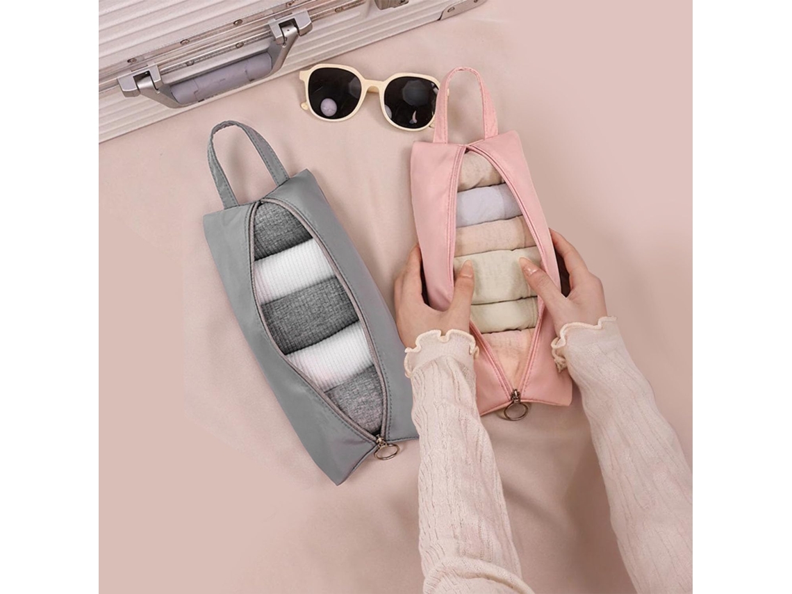 Bolsa Organizadora De Viagem Para Roupas Íntimas, Nécessaire Multifuncional, Estojo De Higiene Pessoal Portátil Com Zíper