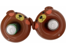 Bar flutuante para piscina, colchão inflável com porta bebidas em formato de urso AQUAFORGE