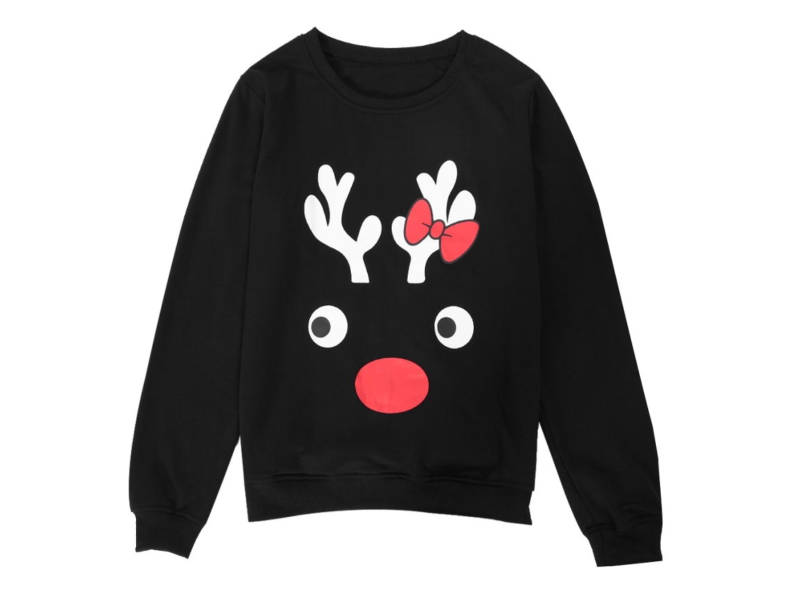 Blusa De Natal Feminina Laxiscreed De Manga Longa Com Gola Redonda Para Mulheres