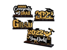Conjunto de Decorações de Graduação 2022 em Madeira LAXISCREED