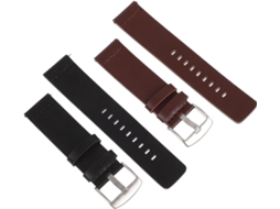 Conjunto De 2 Pulseiras De Relógio Reforçadas Para Uso Doméstico, Pretas E Marrons Com Fivela Pratea Gokoco