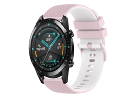 Pulseira De Silicone Quadriculada Bicolor De 20 Mm Para Huawei Watch 2