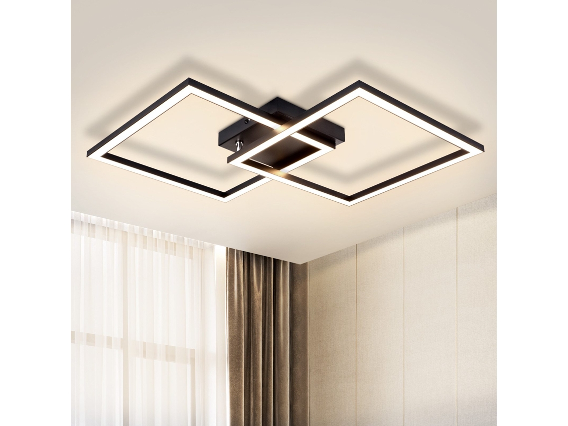 Nettlife Candeeiro De Teto Led Quadrada Branca 12 W/24 W 3000k Iluminação De Teto Moderna
