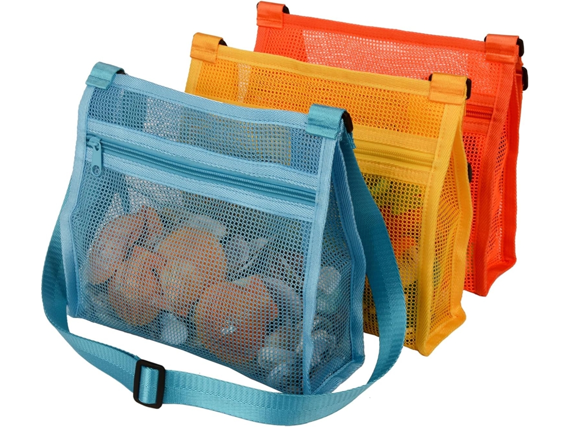 Sacos Para Conchas De Praia, Saco De Malha De Praia, Sacos De Coleta De Conchas Para Crianças, Saco Para Apanhar Conchas