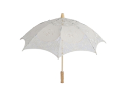 Guarda chuva de Renda Bege para Decoração e Fotografia de Casamento