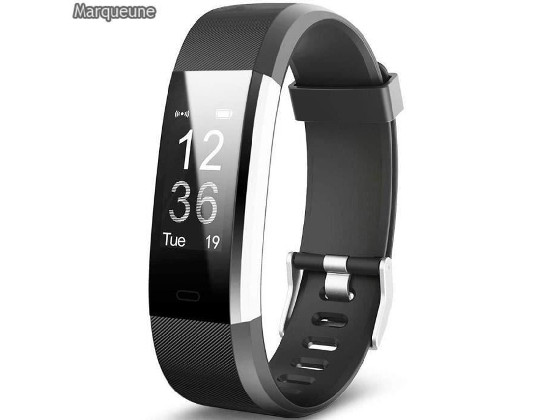 Relógio Conectado Smartwatch Marqueune À Prova D'Água Ip68 Pedômetro para Iphone Samsung Huawei Smartphone Feminino Masculino Preto L29001