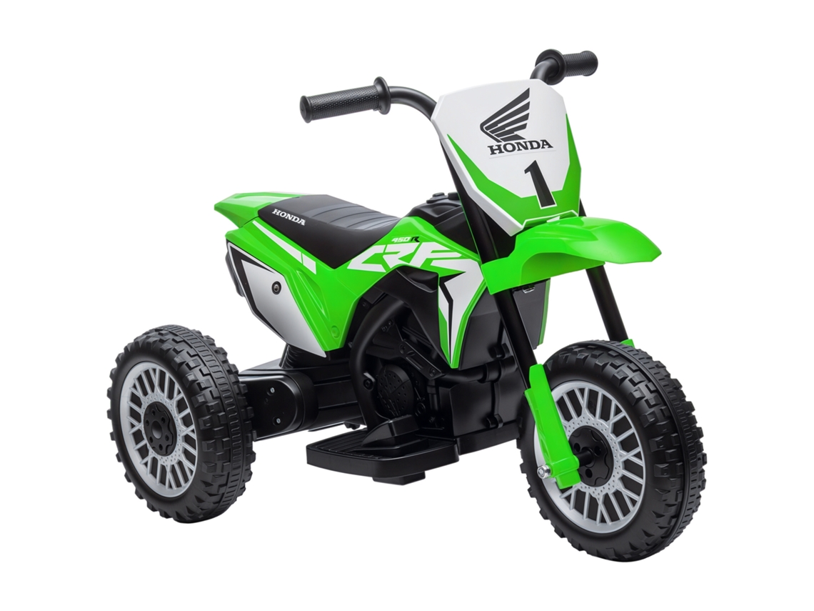 Motocicleta Elétrica 6v, 3km/h, Efeitos Sonoros, 18-36 Meses, Verde