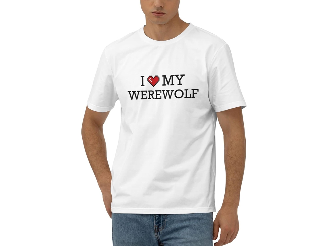 Camisetas Engraçadas Masculinas Com A Frase Eu Amo Meu Lobisomem