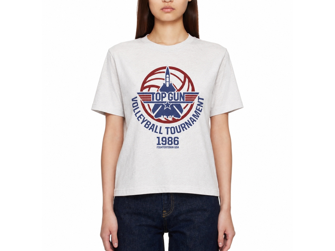 Rockinstone Top Gun Volleyball Tournament White T-shirt Size:xl
