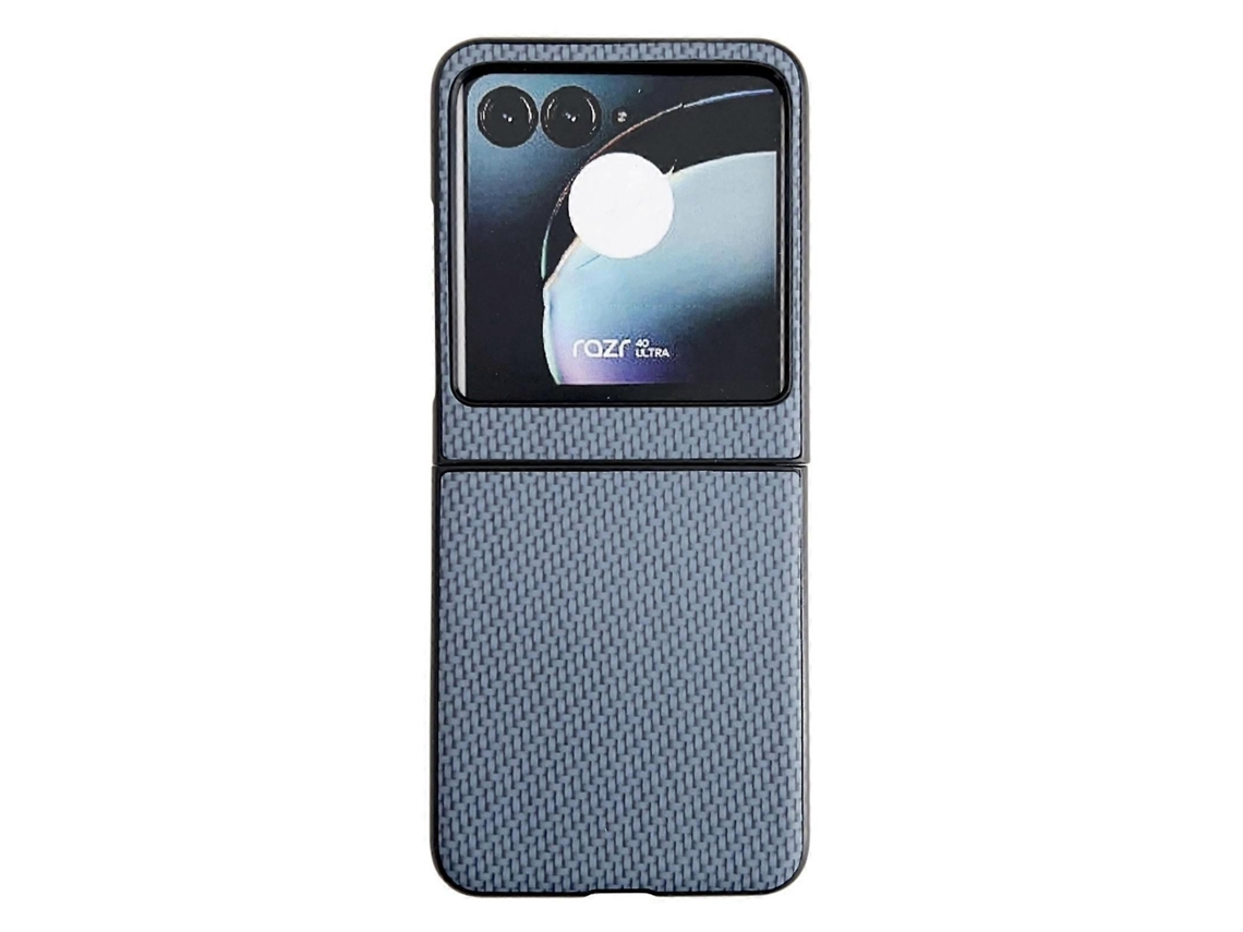 Capa De Celular Em Policarbonato Com Textura De Trama Para Motorola Razr 40 Ultra / Razr 2023