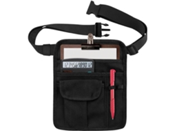 Bolsa de cintura masculina com diversos compartimentos e cinto ajustável, bolsa organizadora de lona resistente e impermeável.
