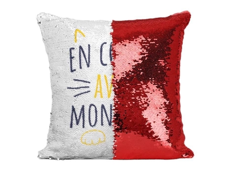 Almofada com Capa de Lantejoulas Lantejoulas Vermelhas Como Um Casal com Meu Gato Animais Adoram FABULOUS