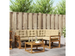 Vidaxl Conjunto De Sofás Para Exterior 5 Unid. Natural E Bege