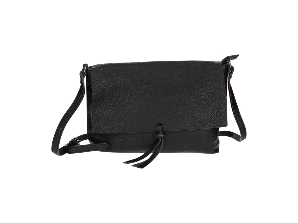 Bolsa De Ombro Em Couro Sintético Com Aba
