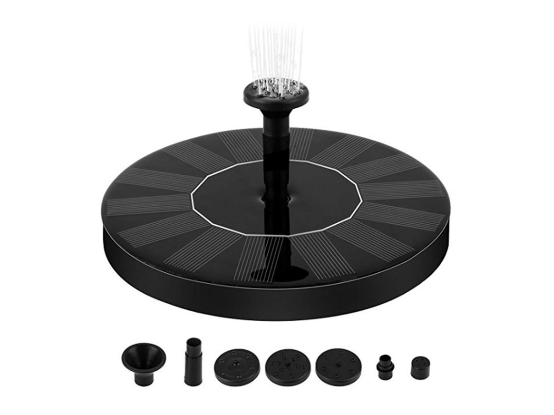 Fonte Solar Para Jardim 1.4w Com 7 Bicos,bebedouro E Banho Para Pássaros,fonte De Água Externa Btforus