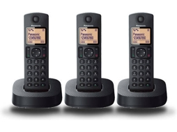 Pack 3 Telefones Fixos PANASONIC Dect Trio Básico Preto