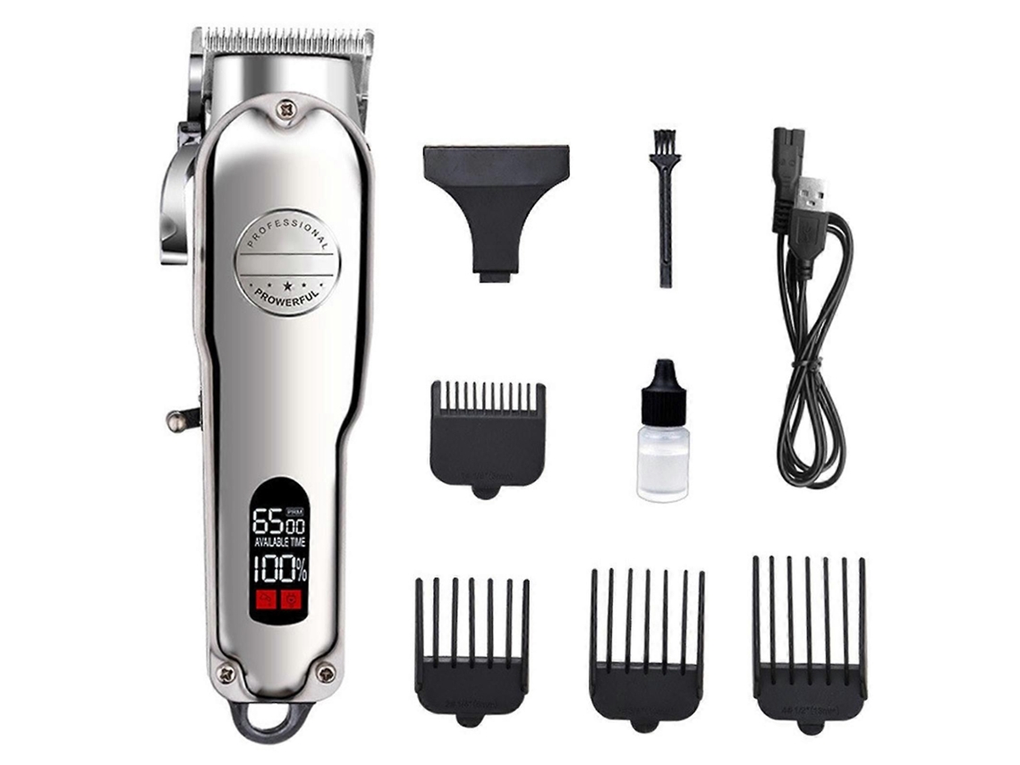 Máquina De Cortar Cabelo Profissional Masculino Aparadores Elétricos Barbeador De Barba Sem Fio
