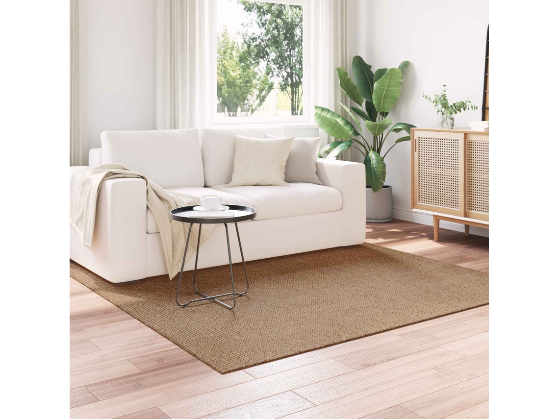 Vidaxl Tapete Para Uso Interno E Externo Agira Natural 120 X 120 Cm
