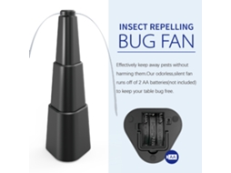 2026 ventilador Repelente de Moscas Retráctil para Mesas Químico free Portátil Hoja Suave Repelente de Insectos