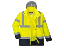 Parka Contrast Traffic 4 Em 1 De Alta Visibilidade Azul Marinho E Laranja / Gg